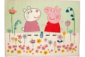 Franco Peppa Pig & Suzie Kids Room Non Slip Area Rug, 69 in x 52 in, (Official Licensed Official Product)