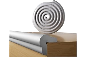 FOZOBAIY Ecken- & Kantenschutz,Kindersicherer Möbelkantenschutz – 4 Eckenschützer + 2m Schaumstoffleiste | Selbstklebend, Stoßfest, Für Tische & Babyzimmer (grau)