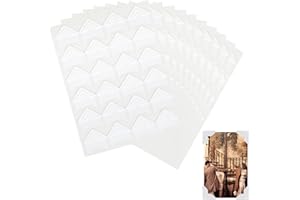 ZEYIYER 240 Pcs Photo Corners Self Adhesive Picture Corners for Scrapbooking, White Photo Corner Stickers, Photo Mounting Corners for DIY Scrapbook, Photo Album, Journal, 10 Sheets