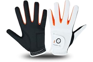 FINGER TEN Guantes de golf para niños para todo tipo de clima, suaves para mano izquierda y derecha, agarre de lluvia, transpirables, par de guantes de golf para niñas y niños, resistentes al