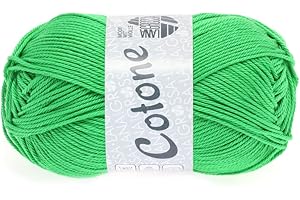 ‎LANA GROSSA LANA GROSSA Cotone | Baumwollbasicgarn | Handstrickgarn aus 100% Baumwolle | 50g Wolle zum Stricken & Häkeln | 125m Garn FB 46
