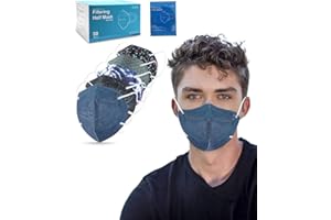 Tayogo FFP2 NR 25 uds, Respirador Homologadas CE, 5 Capas, Alta Filtración, Envase Individual, Filtración ≥ 95% para Adultos (black) (30-colores-2)