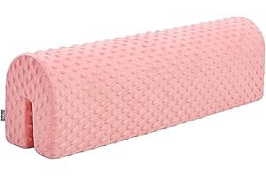 baibu Bed Edge Protector for Cot Beds,Bed Rail Bumpers Protecter, Protection for Bed Frame Edge Protection Toddlers Cot,Removable Cover Pink-70CM