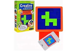 NARAYANMUNI Creative Pattern Puzzle 60 Puzzle Challenge Cards Creative Pattern Puzzles Educational Toy Learning & Childhood Development-Square