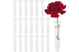 ALICER 20 provette per fiori, in plastica, per orchidee con tappi, per composizioni floreali, decorazioni floreali