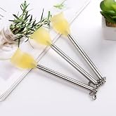2 PCS Telescopic Back Scratcher Sticks, Extendable Metal Itching Tools | Two telescopic metal back scratchers extend for hard