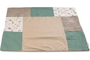 ULLENBOOM Wickelauflagenbezug 75x85 cm Waldfreunde (Made in EU) - abnehmbarer Bezug für Wickelauflage 85x75, Baby Überzug für Wickelunterlage aus Baumwolle, Wickelbezug für Wickeltisch