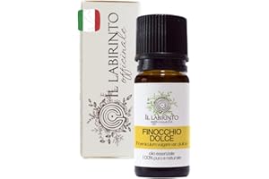 Olio Essenziale Finocchio Dolce puro alimentare Italiano Il Labirinto Officinale - Oli Essenziali Naturali - Olio essenziale per Diffusori e Umidificatori, Aromaterapia - 10ml