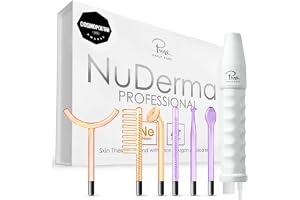 Professionell NuDerma-hudterapistav, portabel hudterapimaskin med 6 neon- och argonstavar, boosta din hud och gör den mer klar, fast och tajtare.