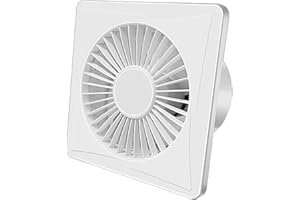 A2ZWORLD Ventilador de baño, 250 x 250 mm, diámetro 180 mm, profundidad 120 mm, 22 W 230 V 50 Hz, 245 m³/h 35 dB