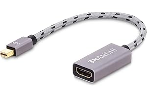 SNANSHI Mini DisplayPort auf HDMI Adapter (Thunderbolt 1/2) (Mini DP) to HDMI Converter für MacBook Air/Pro, Mac mini, iMac, Surface Pro, Monitor/TV/Projector