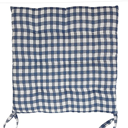 proheim Stuhlkissen Karo 40 x 40 cm 9er Steppung in Blau gepolstertes Sitzkissen bequeme & komfortable Sitzauflage in Sparsets – Farbwahl - 2