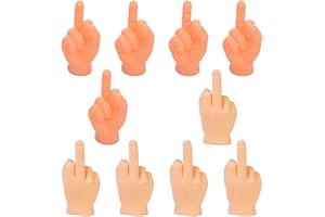 HHZZXCDH 10 Stück Kleine Hände, Mini Mittelfinger Hände, Linke Hand Rechte Hand Streichspielzeug, Interaktives Spielzeug Für Haustiere, Mini Hand,Tiny Hand Set Für Magie, Spiele, Halloween