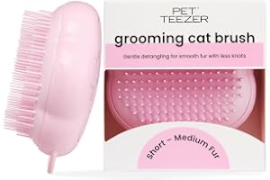 Tangle Teezer Pet Teezer kattborste – För katter och kattungar med kort till medellång päls – Pälsborste med borsttänder i tv