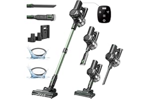 VEXILAR 40KPA Aspirateur Balai sans Fil, Aspirateur sans Fil Puissant 50 Minutes avec écran LED, Moteur sans Balais HyperMotor™, Chargement Mural, Aspirateur Balai pour Poils d'animaux/Tapis/Sols Durs