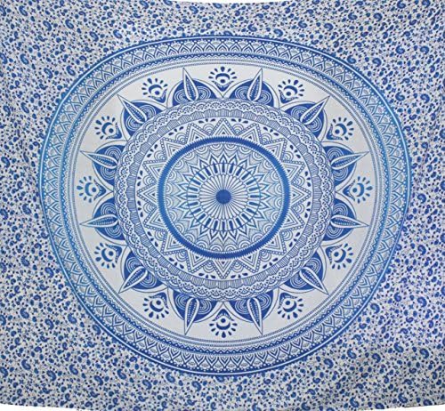 Kesrie large wall hanging mandala indian print healing tapestry positive vibe boho décor for meditation chakra balancing