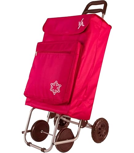 Bastilipo Bastilipo Boodschappentrolley met 4 inklapbare wielen met een inhoud van 37 l, Alex vermiljoenrood