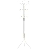 SONGMICS Askı Standı, Sağlam Metal Elbise Askısı, Gardırop Boyu Yaklaşık 182 cm, Beyaz, Rcr19W