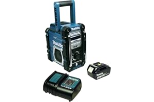 Makita DMR 112 Baustellenradio mit DAB+ und Bluetooth + Akku 3 Ah und Ladegerät