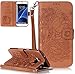 Produktbild Neu ISENPENK Samsung Galaxy S7 Edge/S7 Edge Duos/G935F Hülle Leder [Braun],Muster Blume Samsung Galaxy S7 Edge/S7 Edge Duos/G935F Hülle Leder Flip Case Wallet Tasche 3-in-1 Bookstyle Geldbörse Magnet Tasche,Standfunktion Schutzhülle Tasche Credit Card Slots Wallet Case Leder