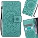 Price comparison product image LEMORRY Microsoft Lumia 640 LTE Case Leather Flip Wallet Pouch Slim Fit Bumper Protection Magnetic Strap Stand Card Slot Soft TPU Cover for Microsoft Lumia 640 LTE, Blossom Green
