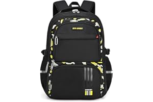 Amythe Boys Backpack Casual Daypack for School, Nylon Waterproof Kids Backpack, Large Bookbag for Girls Boys School Bag for Elementary and Junior grade 3-9