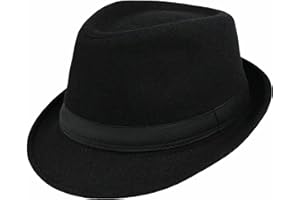 UTOWO Kids-Felt-Fedora-Trilby-Gangster-Hat Toddler-Boys Panama Derby Manhattan Cuban Hat Jazz-Cap(Size 6 5/8 for 2-6T)