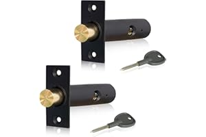 XFORT Bulloni Per Porte Mortice 2 Pack Con 2 Chiavi A Stella, Sicurezza Delle Porte Che Fornisce Una Protezione Avanzata Per Porte E Finestre A Casa E Sul Lavoro (Nero - 60 mm)