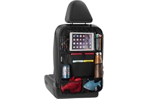 Karids 1 Pack Backseat Car Organizer - Multi Pocket All Purpose Holder for iPad, Cooler bottles, Toys, Books, Tissues, etc.-car seat accessories storage protector organiser-campervan uk
