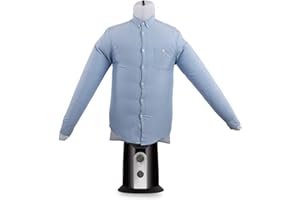 ‎ONECONCEPT oneConcept ShirtButler - automatischer Hemden-Trockner, Hemden-Bügler, Bügelpuppe mit Heizgebläse, 2-in-1, Easy-Dry, Multi-Size: S-L, bis 65 °C, schwarz
