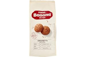 Forno Bonomi Amaretti, biscotti secondo la tradizione confezionati realizzati con i migliori prodotti naturali. Confezione da 300g