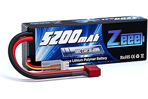 Zeee 2S Lipo Batería 7.4V 100C 5200mAh Estuche rígido Batería con Deans T Plug para RC Evader Bx Coche Camión Truggy RC Hobby