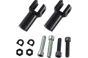 AIRCMT Passenger Foot Peg Support Mount Clevis Kit Compatible With Harley Davidson Softail 2000-2006 (Black)