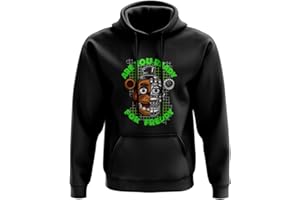 SMARTYPANTS Freddy Bear Hoodie - Animatronic Movie Game Night Security Guard Monitor Cameras Bear Present Gift