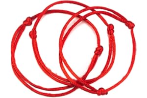 SUCHUANGUANG 10 pièces Bracelet Simple Cordon Rouge Bonne Chance chaîne Kabbale Protection Noeud amulette Fil de Coton Rouge Bracelet Bracelet