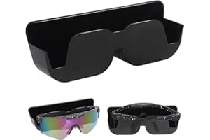 xnnmzhao Auto Brillenablage, 165 mm x 55 mm x 35 mm Brillenetui Auto Sonnenbrillen, Aufbewahrung Halterung Selbstklebend mit Filzpolsterung für Brillen im Auto Brillenetui Ablagebox