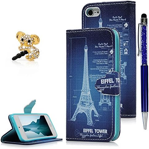 Touch 5 Case, STXMALL Pattern Stylus PU Leather Flip Wallet Pouch Cover Notebook Stand Case with Card Holder Dust Plug and Stylus Pen for iPod Touch 5