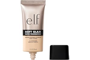e.l.f. Soft Glam Foundation, coprenza media, fondotinta modulabile a lunga tenuta per un finish liscio satinato, prodotto vegano e non testato sugli animali, 13 Fair Neutral