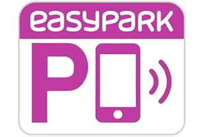 GAMESMONKEY EASYPARK Kit Adesivi Parcheggio Ufficiali – Anteriore + Posteriore - 5x4 cm – Visibilità Day&Night, Anti-Pioggia e UV – Conforme a ZTL e Strisce Blu – Applicazione Senza Aloni Esterno (4, COL003)