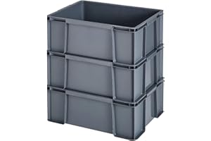 Sundis set di 3 contenitori MASTER BOX, 27L, Componibili e impilabili, Grigio antracite