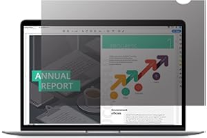 LONKENN 14 Pouces Filtre de Confidentialité, Notebook Privacy Filtre, Revêtement Anti-Reflet, Anti-Lumière Bleu, Privacy Protecteur d'écran pour 14 Pouces Moniteur 16:9(W x H:310 mm x 174 mm)-Amovible