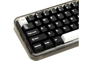 JOLINTAL Tastenkappen-Set mit 173 Tasten, Weiß und Schwarz, PBT Cherry Profile Keycap Double Shot Tastenkappen, ISO-ANSI-Layout für mechanische Tastatur (WOB-Tastenkappen)