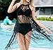 Produktbild homee Badeanzug-Strand-Rock - Frauen-Bikini dreiteilige Schwarze dünne Badeanzug Kleine Brust-Stahl-Rest Gathering Hot Badeanzug,Schwarz,M