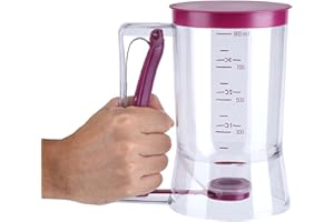 NATUDECO Distributeur Manuel De Pâte à Crêpes Séparateur De Pâte à Crêpes util De Cuisson Gaufre Tasse à Mesurer Avec Chambre Transparente doseur pour pâte Pour la Cuisine à Domicile