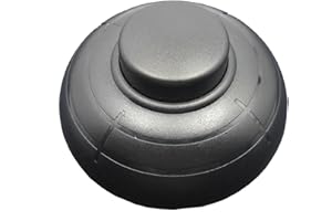 FUCHSWERK Fußschalter Rundfußschalter Fußtretschalter 230V 2A Druckschalter Schnurzwischenschalter 2-3 Adern Zwischenschalter Schnurschalter für Stehlamp Lampe | schwarz