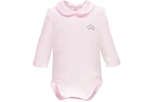Ellepi Body Cuello de manga larga cálido algodón recién nacido cuello alto niña niña niña meses años blanco crema gris rosa