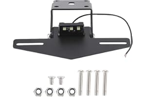 TBEST Support de Plaque d'immatriculation de Moto, Garde-Boue de Support de Plaque d'immatriculation de Moto élimnt la lumière de W/LED