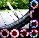 2 x Bicycle Bike Wheel Tire Valve Cap Spoke Neon 5 LED Flash Lights Lamp By Bestbuy66