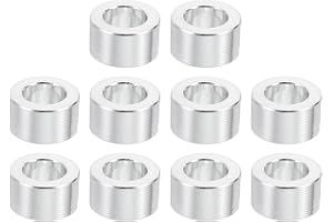 PATIKIL M3 aluminiumavdelare 10 st aluminium metallavdelare 3,1 mm x 5 mm x 3 mm (D.I.*D.E.*L) runda skruvdistanser för M3