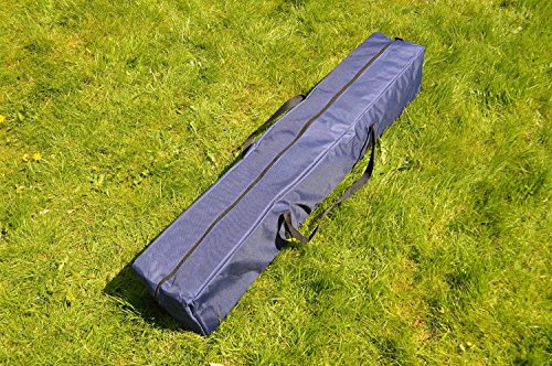 Pavillon blau/weiß aus Aluminium, 300x300x260cm, Faltpavillon einsetzbar als Gartenpavillon, Party- und Festzelt, Camping- und Festival-Zelt, Gartenmöbel - 7